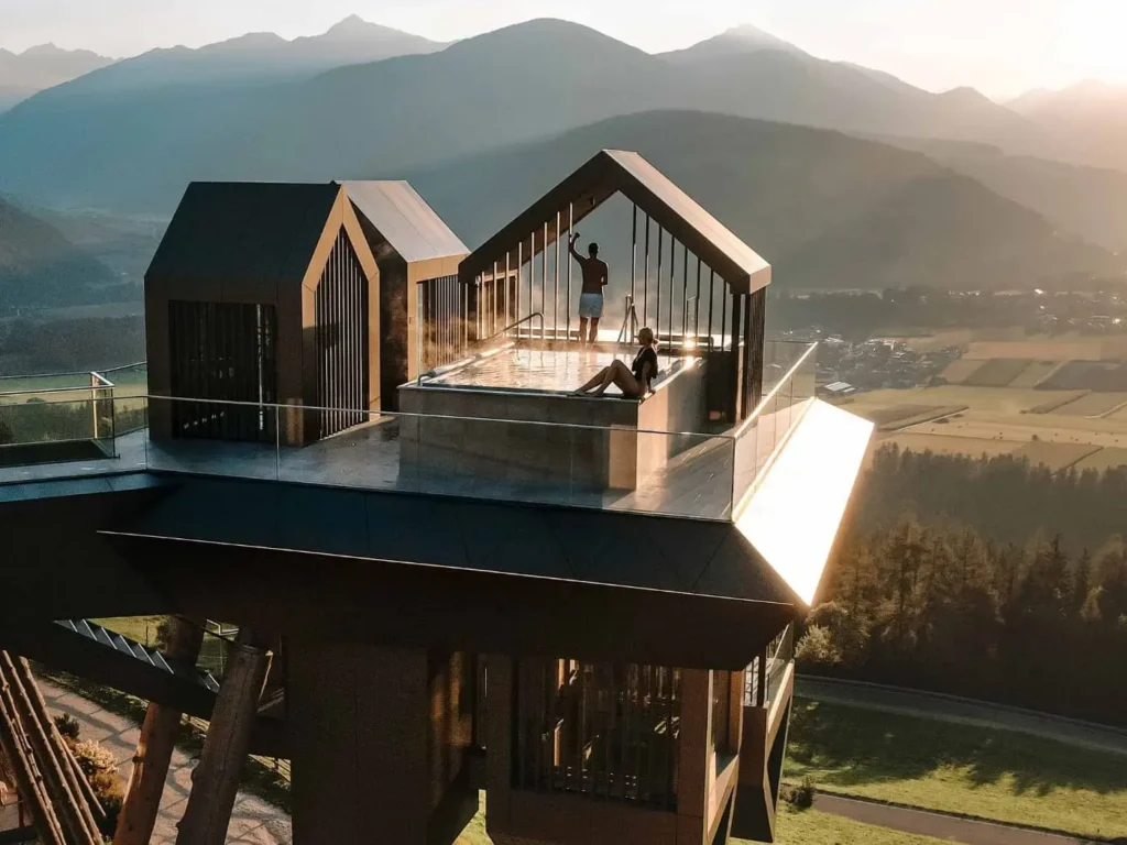 wellness hotel met een uitzicht